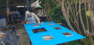 creating the blue house